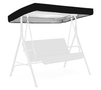 Techo de columpio Cubierta de repuesto for silla, impermeable, for áreas recreativas, columpios, jardines, terrazas, patios, alta calidad(Black 213x122x18cm)