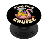 Techo de Cruces de Caber Duck Cruising Family Vacationing PopSockets PopGrip Adhesivo