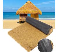 Techo De Paja Artificial De Plástico For Bar Tiki, Techo De Césped Sintético Reforzado, Palapa Impermeable Estilo Mexicano For Fiesta Tropical De Verano.(1 * 4m(3.2 * 13.1ft))