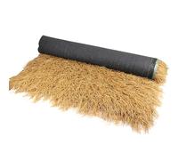 Techo de paja artificial Rollos de paja de simulación de alfombra teja de paja sintética ignífuga paja de palma sintética hierba ciega para bar cubiertas sombrillas valla decoración
