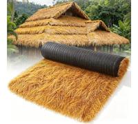 Techo De Paja Artificial Techo De Paja Sintética para Tiki Bar | Rollo De Paja Mexicana Artificial Amarilla para Utilizado Beach Hawaiian Tropical Garden Party(1x20m)