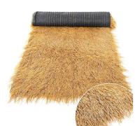 Techo de Paja sintética, Rollo de Techo de Paja Artificial Impermeable para cabañas y decoración de Playa, Cubierta de Paja sintética ignífuga, 1x5m (39,4x197in), Ideal para Piscinas y espac