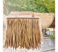 Techo de Paja sintética, Teja de Techo de Paja Artificial para jardín, Rollo de Palma sintética para Fiestas, cenador de Granja, decoración de Patio, Cubierta de Paja de plástico (Amarillo,