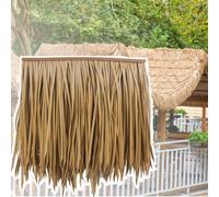 Techo de Paja sintética, Teja de Techo de Paja Artificial - Rollo de Hoja de Palma sintética para cobertizo de jardín, Patio, cenador, Bar, casa de Campo - Paja de plástico Duradera, 50x50cm