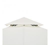 Outsunny Techo de Repuesto para Cenador 3x3 m Carpa Techo Doble Crema | Cubierta de Repuesto, 8 Orificios de Drenaje, Protección UV, SOLO Toldo de Recambio para Pabellón Gazebo