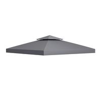 Outsunny Techo Reemplazo para Carpa 3x3 m Pabellón de Poliéster para Jardín Terraza Aire Libre Exterior - Gris Claro Aosom España