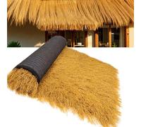 Techo De Rollo De Paja Artificial,Tiki Huts Techo De Paja Sintética,Techo De Paja Sintética Para Jardines,Rollo De Paja De Palma Impermeable(1x6m(39.4x236.2in))