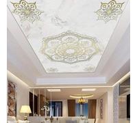 Techo papel pintado 3D mural en relieve de mármol gris salón del dormitorio techo revestimiento de pared de arte decorativo