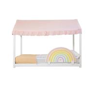 Techo para cama montessori algodón rosa 40x200,5x100cm