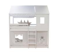 Techo para litera montessori algodón blanco 167x133/196x90cm