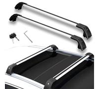Techo Portaequipajes para VW para ID.4 2020-2025 Barras Transversales Raíles De Baca para Techo Aleación Aluminio Bloqueable(Negro Plata)