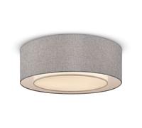 Techo Tela Pantalla Ø 52CM Redondo Gris Cromo 3x E27 Deckenleuchte Salón