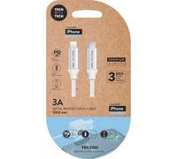 Tech One Tech - Cable USB-C a Lightning TEC2203 1 m Blanco Nylon trenzado 3A