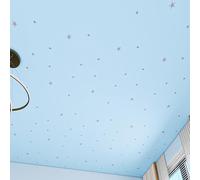 Techos decorativos sin pegamento, azulejos de plástico for techo, impermeables, se pegan y pelan, limpiables, for paredes con baño(Blue,0.6 * 5m)