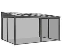 Techos para terrazas de aluminio 4 x 6 m Tarragona con mosquitera Garden Point antracita