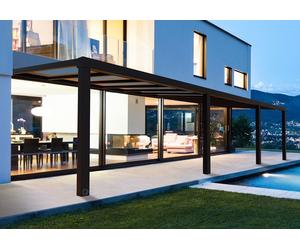 Techos para terrazas de aluminio Stockholm Palram - Canopia 3,4 x 9,5 m gris