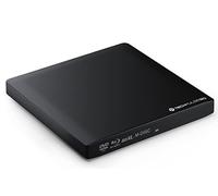 techPulse USB 3.1 USB-C USB 3.0 3D BDXL Externa Unidad BLU-Ray Grabadora Lector Súper-Slim Escritor Portátil Quemador Superdrive ROM Aluminio Negro