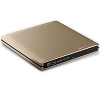 techPulse120 Lector de BLU-Ray Externo USB 3.1 Tipo C M-Disc BDXL, Reproductor de BLU-Ray, Unidad Aluminio Dorado