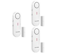 TechRise Sensor de Alarma de Puerta, 3 Ajustes de VolumenAlarma Inalámbrica con Timbre para Instalación Rápida para Casa/Hotel/Apartamento/Garaje (3 pcs)