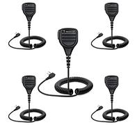 TechSide Kenwood micrófono-altavoz, impermeable, 2-polos, jack 3,5 + clip giratorio para receptor de radio, compatible con TS-T9+ TI-F8+ Midland G10 G11V CT210 BaoFeng UV5RA UV-82 (5 piezas)