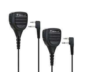 TechSide Micrófono Altavoz de Hombro Impermeable 2 Pines Midland + Jack 3,5 + Clip Giratorio Radio Transceptor | Compatible con G7 Pro G9 Pro XT70 XT60 XT50 XT40 XT30 MA26-XL C515.05 (2 unidades)