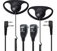 TechSide Midland - Auricular envolvente en forma de D con micrófono PTT de 2 pines, compatible con G7 Pro G8 G9 Pro M24 Plus M48 M99 G6 XT G7 XTR | Vigilancia Seguridad TV Disparos (2 unidades)