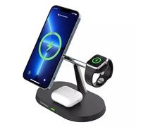 TechSmart Estación de carga inalámbrica 3 en 1 para iPhone, Apple Watch y AirPods, soporte de carga magnético rápido, compatible con iPhone 12-16, Apple Watch Ultra y SE