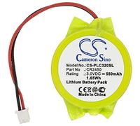 TECHTEK Batería 550mAh Compatible con [Panasonic] FP-X Series Controllers, GT32 Display, GT32M Display, GT32T sustituye AFPX-Batt, CR2450