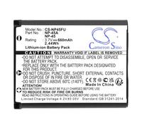 TECHTEK Batería 660mAh Compatible con [Fujifilm] FinePix J10, Finepix J100, Finepix J110W, FinePix J12, J120, J15, J150W, J15fd, J20, J210, FBA