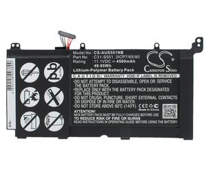 Techtek Batería CS-AUS551NB Compatible con S551L, S551LA, S551LB, S551LB-CJ026H, S551LB-CJ045H, V551L, V551LA-DH51T, VivoBook A551LB, VivoBook