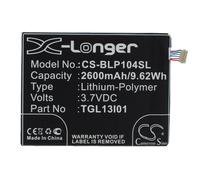 Techtek Batería CS-BLP104SL Compatible con Darkside, Darside, L110, Life View, MX X3, MX-X3, P104, T-King MX X3, T-King MX-X3 Sustituye BLU