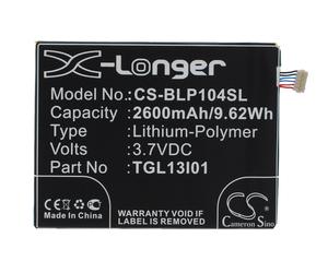 Techtek Batería CS-BLP104SL Compatible con Darkside, Darside, L110, Life View, MX X3, MX-X3, P104, T-King MX X3, T-King MX-X3 Sustituye BLU