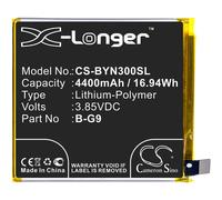 Techtek Batería CS-BYN300SL Compatible con Nex 3, Nex 3 5G, Nex 3S 5G, V1923, V1923T, V1924, V1924T, V1950A Sustituye Vivo B-G9