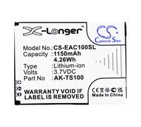 Techtek Batería CS-EAC100SL Compatible con TELME TS100, TELME TS100S Sustituye Emporia AK-TS100