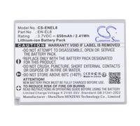 Techtek Batería CS-ENEL8 Compatible con Coolpix P1, Coolpix P2, Coolpix S1, Coolpix S2, Coolpix S3, Coolpix S5, Coolpix S50, Coolpix S50c,