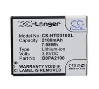 Techtek Batería CS-HTD310XL Compatible con D310, D310w Dual SIM, Desire 310, Desire D310, Desire D310f, Desire D310w, Desire V1 Sustituye HTC