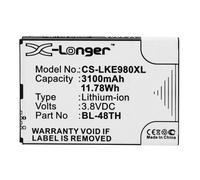 Techtek Batería CS-LKE980XL Compatible con E940, E977, E980, F-240K, F-240S, Gee FHD, L-04E, Optimus G Pro Sustituye LG BL-48TH, EAC62058511,