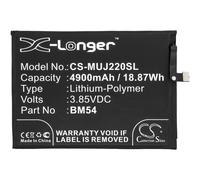 Techtek Batería CS-MUJ220SL Compatible con A001XM, M2007J22C, M2007J22G, M2007J22R, Note 9 5G, Note 9T Sustituye Redmi BM54