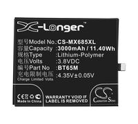 Techtek Batería CS-MX685XL Compatible con M685C, M685Q, M685U, MX6 Sustituye MeiZu BT65M