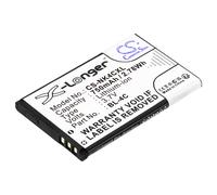 Techtek Batería CS-NK4CXL Compatible con 107, 108, 1265, 1325, 1661, 2220 Slide, 2650, 2651, 2652, 3 AGG-052, 3108, 3500 Classic, 5100, 600,