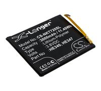 Techtek Batería CS-NKT720SL Compatible con 7.1, TA-1041 Sustituye Nokia HE340, HE347