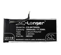 Techtek Batería CS-NKT800SL Compatible con 8 Sirocco, 8 Sirocco Global Dual SIM, 8 Sirocco Global TD-LTE, HMD Avatar Sustituye Nokia HE333