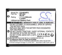 Techtek Batería CS-NP45FU Compatible con FinePix J10, Finepix J100, Finepix J110W, FinePix J12, Finepix J120, Finepix J15, Finepix J150W, FinePix