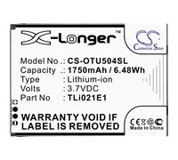 Techtek Batería CS-OTU504SL Compatible con OT-5047U, U5 HD Sustituye Alcatel CAB2150008C1, TLi021E1
