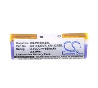 Techtek Batería CS-PHS842SL Compatible con HS8420, HS8420/23 Sustituye Philips KR112RRL, US14430VR