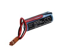 TECHTEK Baterías 2000mAh Compatible con [GE] FANUC CNC 16/18-B, FANUC CNC 21-B, Power Mate Power Mate D, E, F, H, Server Unit 9010 sustituye 44A724534-001, A02B-0118-K111, A02B-0177-K106, A02B-0200