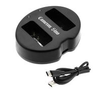 Techtek Cargador DF-LPE10UH Compatible con EOS 1100D, EOS 1200D, EOS KISS X50, EOS REBEL T3 Sustituye Canon LC-E10, LC-E10C, LC-E10E