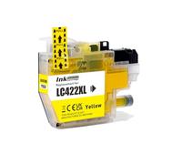 Techtek Cartucho de Tinta 19ml Compatible con [Brother] MFC-J 5340 DW, MFC-J 5340 DWE Ecopro, 5345 DW, 5740 6540 6540 DWE, 6590 6940 sustituye LC-422XL (LC422XLY)