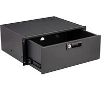 TECHTOO Cajón de montaje en bastidor, cajón de DJ, caja de gabinete de servidor con llave y cerradura para equipos de servidor AV DJ de 19 pulgadas (4U)