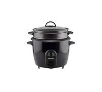 Techwood 3760115717763 Olla arroz, 700 W, 1.8 litros, Aluminio, Negro